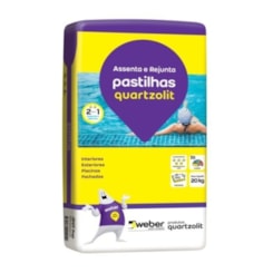 Argamassa Para Pastilha Interno E Externo 5kg Azul Celeste Quartzolit