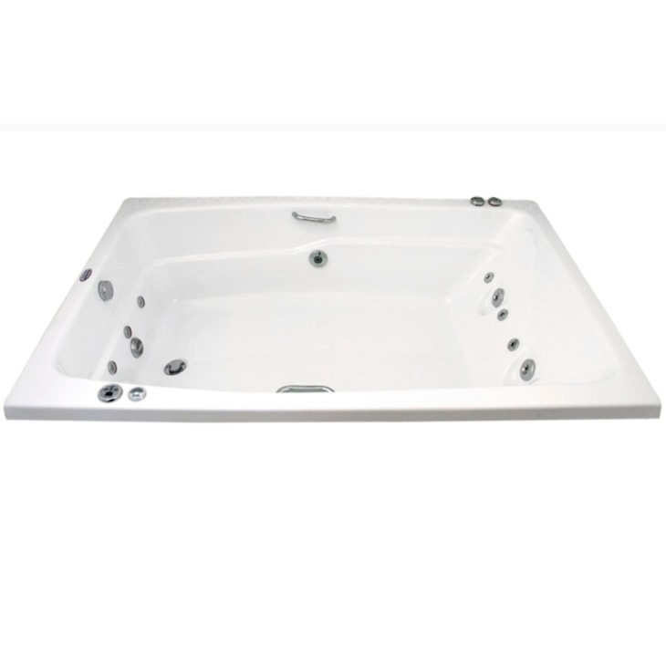 Banheira Acrilbath Dupla Topline 170x115cm Com Hidromassagem Ouro Fino