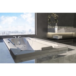 Banheira Acrílica Com Aquecedor E Kit Pés Habitaré Jacuzzi 160x75cm