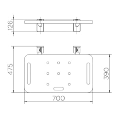 Banqueta Articulável De Acessibilidade Black Docol