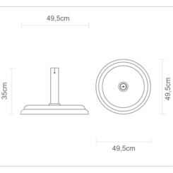 Base Para Ombrelone Em Concreto 25 Kg Tramontina