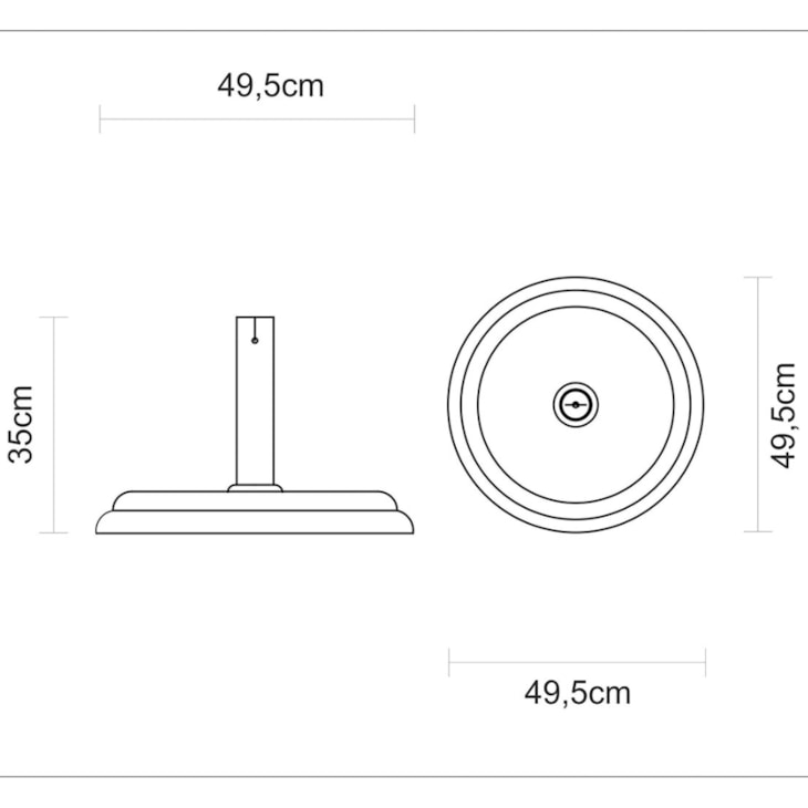 Base Para Ombrelone Em Concreto 25 Kg Tramontina