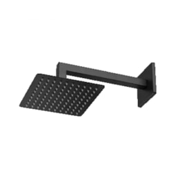 Chuveiro De Parede Preto Matte Cano 30cm Cubit C65 Meber