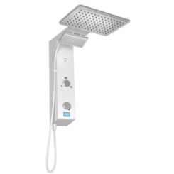 Chuveiro Eletrônico Digital Ducha de Parede Hydra Falls Power Branco E Cromo 5500W 110V