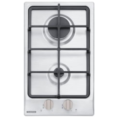 Cooktop a Gás Dominó em Aço Inox e Trempes em Ferro Fundido com Acendimento Superautomático 2 Queimadores Tramontina