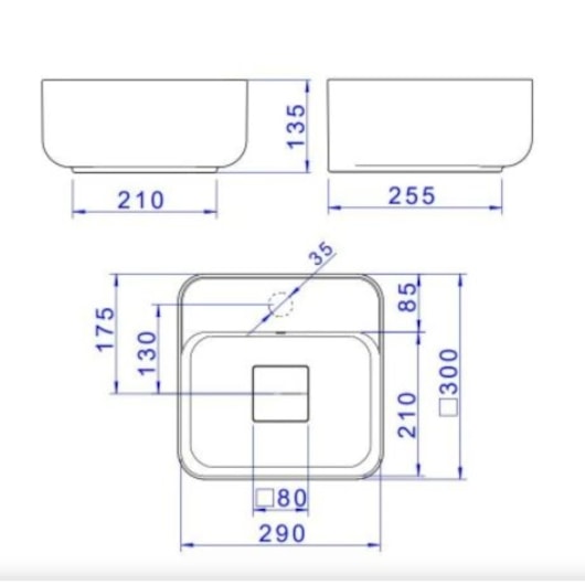 Cuba De Apoio Quadrada Com Mesa Slim Ébano Fosco Deca 30 cm - Imagem principal - 541d28c5-ab17-4ac2-afb0-31437224c3cc