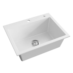 Cuba de Embutir Millare 58120 Undermount de Quartzo Branco 58x45x21,5cm Debacco