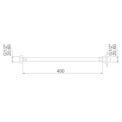 Engate Flexível Trancado Meber 40cm