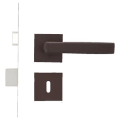 Fechadura Roseta Acqua Star Quadra Premium Interno Corten Pado 55mm