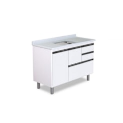 Gabinete Para Cozinha Coliseu 118,7cm 586041 Textura Branco Rorato