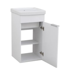 Gabinete Para Lavanderia Madeira Tanque 1 Porta Branco Celite 75x38cm