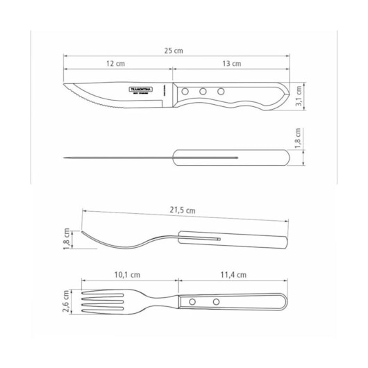 Kit Para Churrasco Em Inox Polywood Com 12 Peças Vermelho Tramontina - Imagem principal - 386c5c4b-500f-49c3-95a1-8cf299e9eaa4