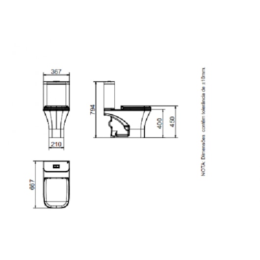 Kit Vaso Sanitário com Caixa Acoplada Assento Polipropileno e Itens de Instalação Gali Branco Docol - Imagem principal - fbfa3828-4efe-4d4c-b7b3-d5ace73376c6