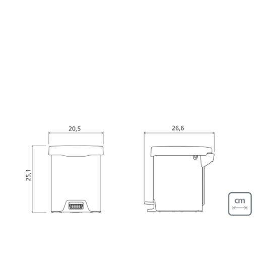 Lixeira com Pedal New em aço inox com acabamento polido 5 L Tramontina - Imagem principal - a5f0222d-57c0-4fae-be4f-cf45764d0a0d