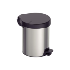 Lixeira com Pedal New em aço inox com acabamento polido 5 L Tramontina