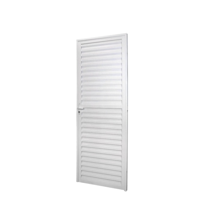 MGM PORTA  ALUMÍNIO LAMINADA LINHA SÓLIDA DIREITA 210x80CM BRANCO 