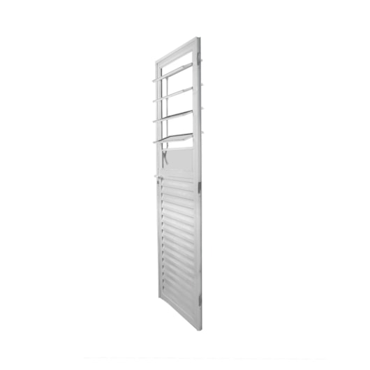 MGM PORTA DE GIRO DIREITA MISTA BASCULANTE VIDRO LISO SOFT PLUS ALUMINIO BRANCO 210X80CM - Imagem principal - 2b7bb16d-34e5-4f74-ae55-c763c39efce7