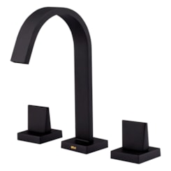 Misturador de Mesa para Banheiro e Lavabo Bica Prima Preto Fosco Fani