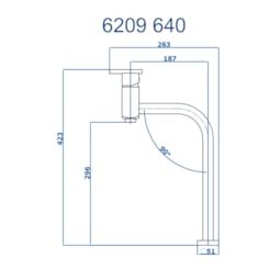 Misturador Monocomando De Mesa Para Lavatório Bica Alta 6209 Eros 640 Ouro Velho Fani