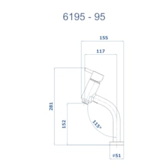 Misturador Monocomando De Mesa Para Lavatório Bica Baixa 6195 Slim 95 Champagne Fani