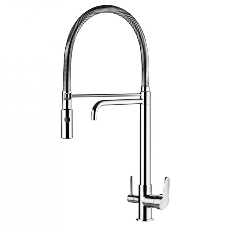 Misturador Monocomando Para Cozinha De Mesa Kitchen Com Ducha E Saída Para Água Filtrada 2264 Cromada Lorenzetti