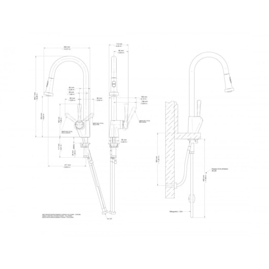 Misturador Monocomando Para Cozinha De Mesa Mangiare Cromada Docol - Imagem principal - f6977517-94d8-4ee0-a310-13c43c7a38fd