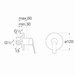 Monocomando Para Chuveiro De Parede Para Embutir Victoria N Cromado Roca