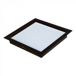 Painel De Led Comfort De Embutir 18W Quadrado Luz Neutra 4000K Preto Bivolt Avant