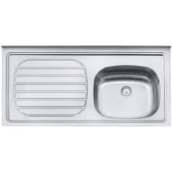 Pia De Inox Standard 100x50cm Com Válvula 3.1/2' 93422/507