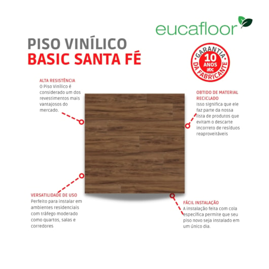 Piso Vinílico Eucafloor Basic Santa Fé 23,8x122,9cm - Imagem principal - 28cb88bb-1498-4c12-8b06-1669d8de9519