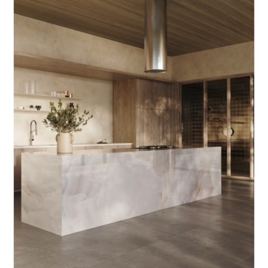 Porcelanato Biancogres Onix Bianco Lux Polido 60x120cm Retificado - Imagem principal - 094c558f-54cf-425d-a959-6ae7e48becea