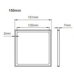 Porta Grelha Elleve Quadrada Black Matte Linear Acessórios 15x15cm