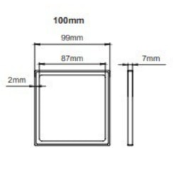 Porta Grelha Elleve Quadrada Gold Linear Acessórios 10x10cm 