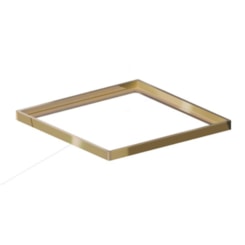 Porta Grelha Elleve Quadrada Gold Linear Acessórios 10x10cm 