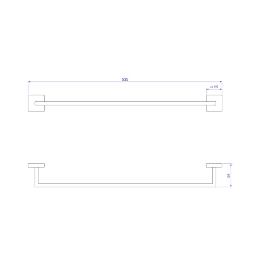 Porta Toalha Barra Clean 50cm 2040 Cromada Deca - Imagem principal - a2669dc7-8998-4314-bcd4-32c9e3b04ace