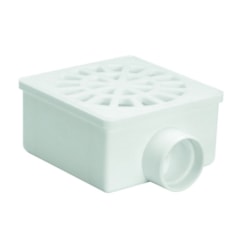 Ralo Quadrado Seco 10x5,4x4cm Branco Amanco