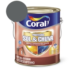 Resina Impermeabilizante Proteção Sol & Chuva Grafite 3,6L Coral