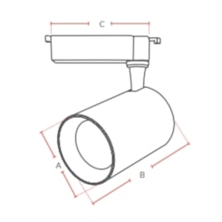 Spot De Led Trilho Authentic T1 20W Bivolt 6500K Avant