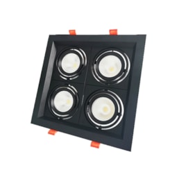 Spot Led Evidence Quattro Luz Amarela E Branca 28W Preto Fosco Avant