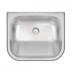 Tanque De Parede Hera Wall Inox Acetinado C/ Válvula 3. 1/2 Tramontina 50x40cm