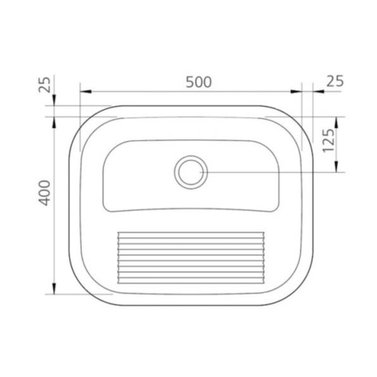 Tanque Em Inox De Encaixe Hera Com Válvula Acetinado Tramontina 34L 50x40cm - Imagem principal - b7d9d1a1-b9bf-4fe4-8c69-5b9b059ded32