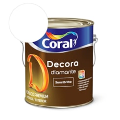 Tinta Acrílica Premium Semi Brilho Decora Diamante Branco Neve Coral 3,6l