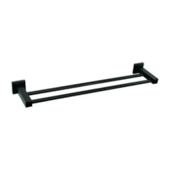 Toalheiro Linear Duplo C 34 Preto Matte Meber