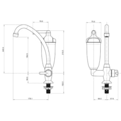 Torneira Para Cozinha De Mesa Acqua Bella Com Filtro  Branco Lorenzetti