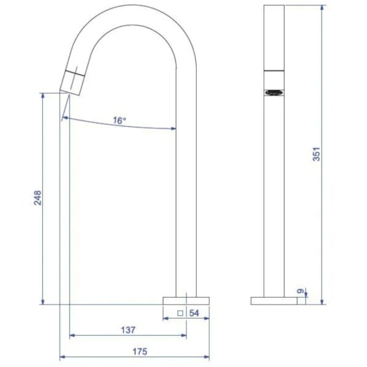 Torneira Para Lavatório De Mesa Tube Bica Alta 1198 Cromada Deca - Imagem principal - bde83d66-2ae6-4450-b3b7-87068d1f1b2f