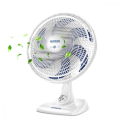 Ventilador Super Power VS Branco E Azul Mondial 40cm 127V 140W