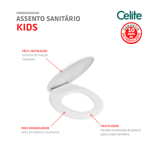 Assento Sanitário Infantil Branco Celite - Imagem principal - bb4f56bc-d598-41cb-9cef-654cb7e31717