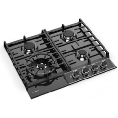 Cooktop A Gás Montreal Vidro Debacco 60Cm 4 Bocas