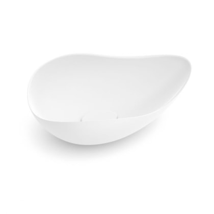 Cuba De Apoio Oval Ruy Ohtake 54X37,5Cm Blanco Mate Roca