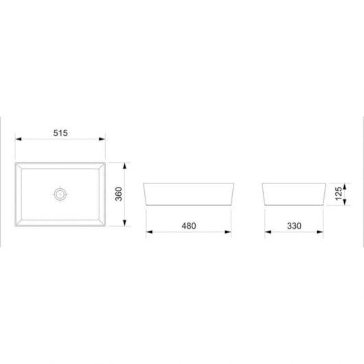 Cuba De Apoio Retangular Sem Mesa Platinum P7 51x36cm Branco Incepa - Imagem principal - c72b749b-833c-4c24-b44d-5d3d33e7ec81